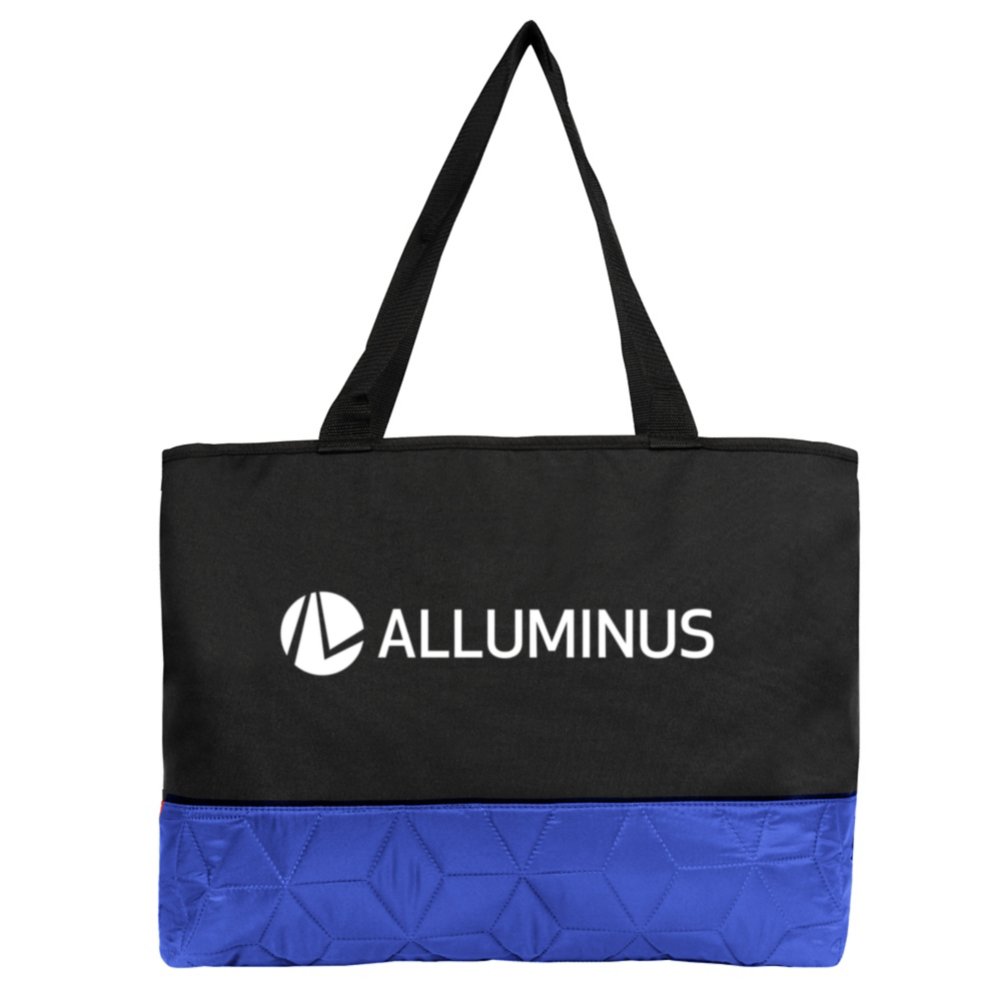 View larger image of Add Your Logo: Quilted Color Tote Bag